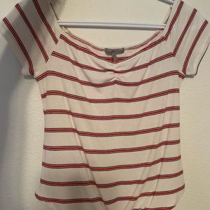 Striped Off the shoulders top